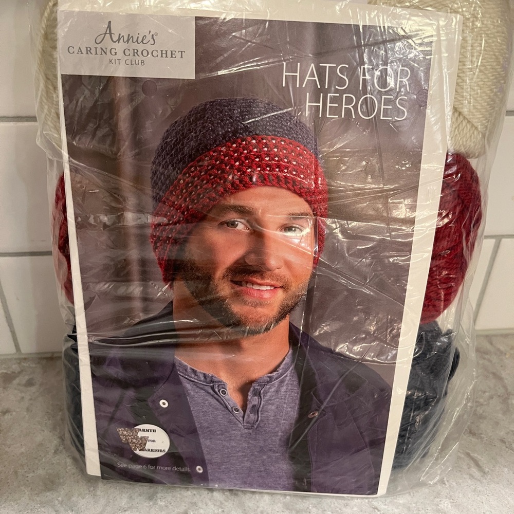 Annie's Hats For Heroes Caring Crochet Kit Club NEW CKC33